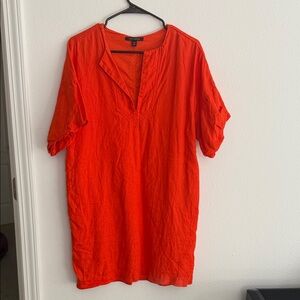 Banana Republic Vibrant Orange Midi Dress